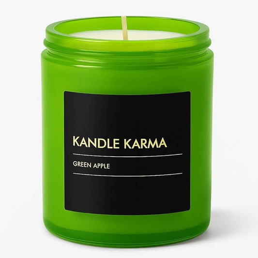Luxury Soy Wax Candle, Scented Candle Jar Gifts for Women, Non-Toxic, Highly Scented & Long Lasting Up to 40 Hours Burning Time, Natural Large Aromatherapy Bathroom Candles: Green Apple (18 Oz)