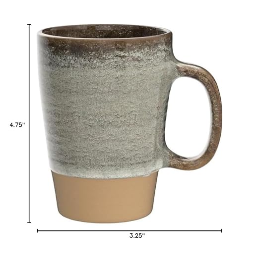 Gibson Elite 4 Pack Dreamweaver Terracotta Reactive 17 OZ Mug Set - Earthy Brown