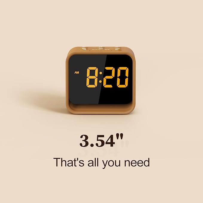 Housbay Wooden Sound Machine Alarm Clock for Bedrooms - Gentle Wake-Up with Birdsong, White Noise for Sleeping, Small Digital Clock for Phone-Free Routine