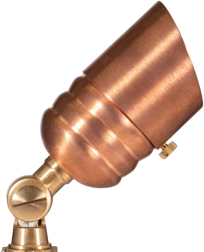 VOLT Fat Boy 12V Outdoor Mini Spotlight (Copper) for Low Voltage Landscape Lighting of Yard, Lawn, Garden, Patio, Trees & House