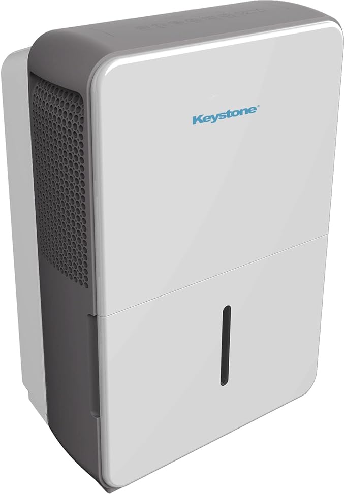 Keystone Energy Star 50-Pint Portable Dehumidifier for Basement, Garage, Living Room, and Extra Large Rooms up to 4,500 Sq.Ft., Quiet Dehumidifier for Home with Auto-Shutoff, Timer, and LED Display