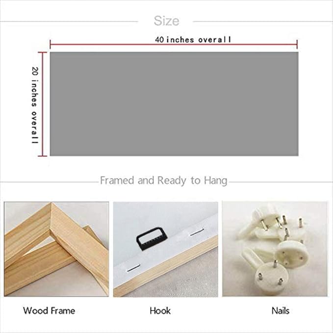 Arjun Flower Wall Art Indigo Blue Dandelion Floral Canvas Painting Watercolor White Textured Modern Artwork Large Framed for Living Room Bedroom Dinning Room Bathroom Home Office Wall Decor, 40"x20"