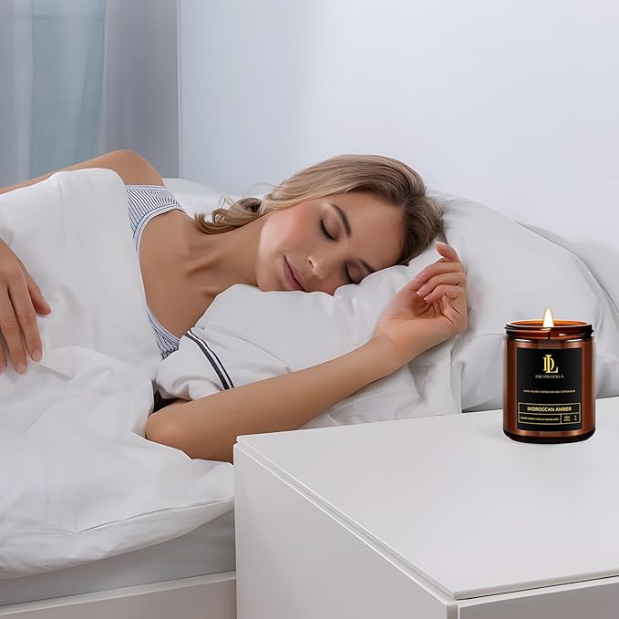Moroccan Amber Scented Candles, Soy Candle for Home Scented, Candles Gift for Women Men, 7oz with 50 Hour Burn Time
