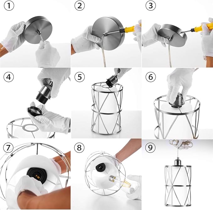 Modern Brushed Nickel Pendant Light with Frosted Glass, Transitional Metal Pendant Lighting Fixture for Kitchen Island Sink Dining Room Bar, Led Bulb Included