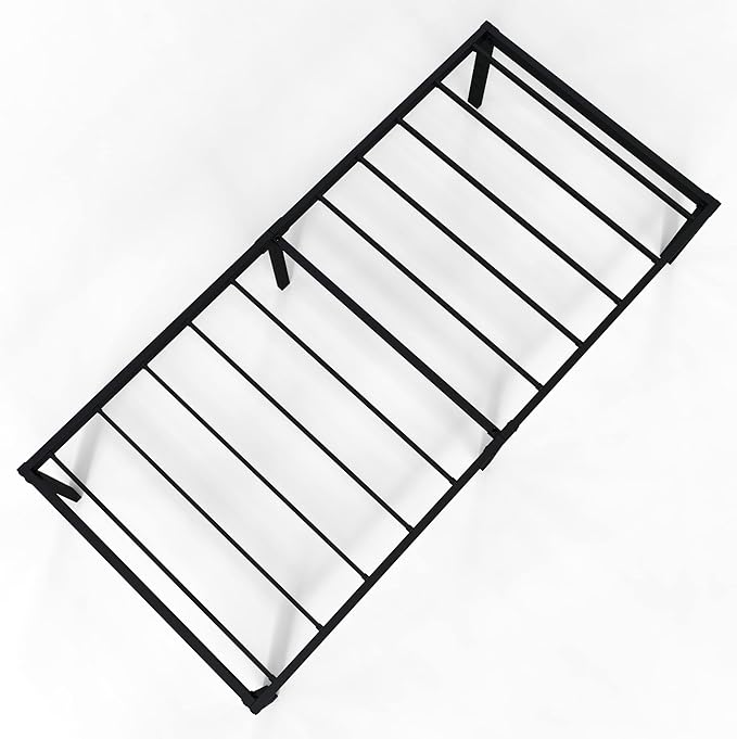 18 Inch Twin XL Bed Frame Heavy Duty No Box Spring Needed Metal Platform with Maximum Storage, Easy to Assembly, Noise Free, Black