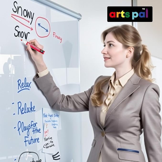 Artspal Dry Erase Markers, 48 Count 12 Vibrant Colors, Chisel Tip, Low Odor, Easy Erase Whiteboard Markers for Classroom, Office, Home, Teachers, Kids, Creative Projects, Back to School Supplies