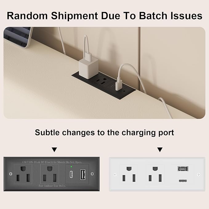 Full Size Bed Frame with 4 Storage Drawers and LED Lights, Upholstered Platform Bed with Adjustable Headboard and Charging Station, Metal Slats Support, No Box Spring Needed,Easy Assembly, White