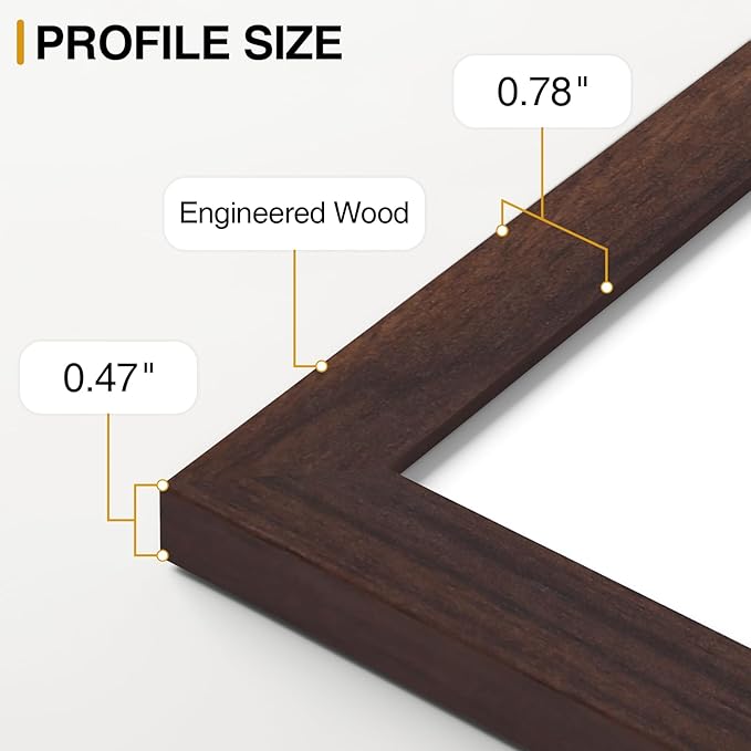 Vittanly 10 Pack Picture Frames Collage Wall Decor, Gallery Frame Set for Wall Mounting or Tabletop Display, Multi Sizes Including 2pcs 8x10, 4pcs 5x7, 4pcs 4x6, Light Brown