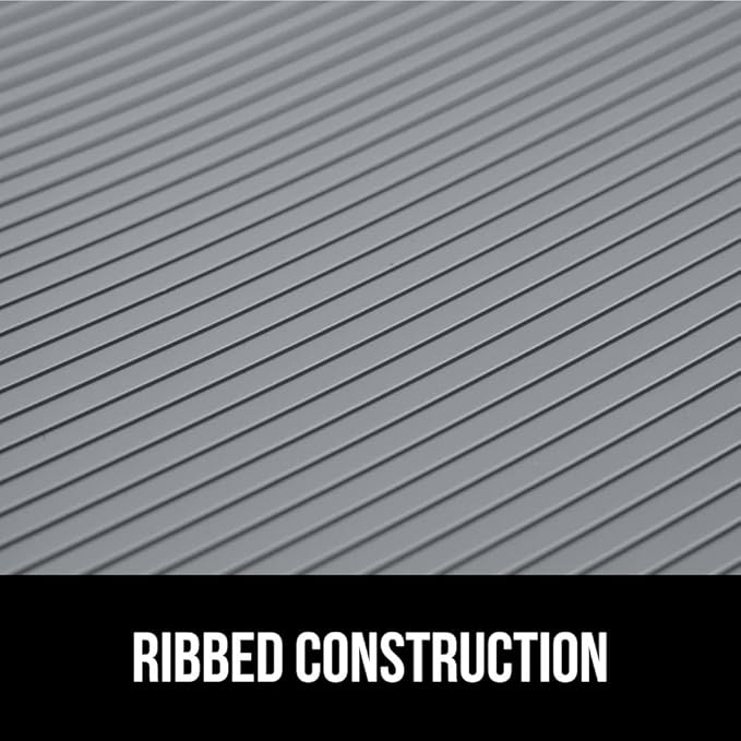 GORILLA GRIP DuraGuard Shelf Liner, 20x20 Non-Adhesive Cabinet Liners for Kitchen Drawers, Shelves, Refrigerator, Pantry Storage, Bathroom Closet, Durable Waterproof BPA Free Ribbed Plastic, Gray