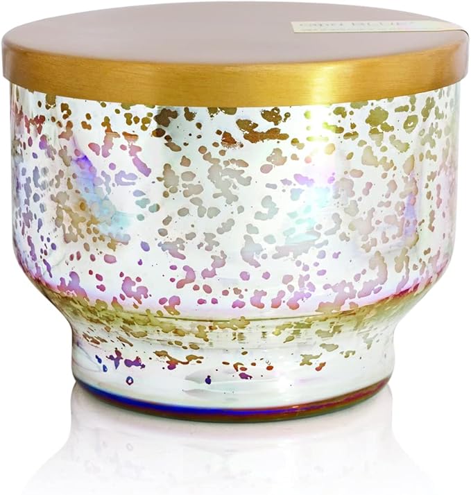 Capri Blue Pineapple Flower Scented Candles for Home - Mercury Iridescent Inverted Jar Candles - Housewarming Gifts for Women & Men - Long Burning Soy Wax Blend - Capri Blue Pineapple Flower (10 oz)