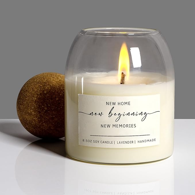 House Warming Gifts New Home,Housewarming Gifts, New Home Gift Ideas for Women Men Neighbor | Soy Wax, Long-Lasting 60-Hours, Lavender