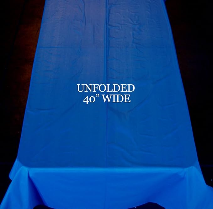 Craft And Party, Black Plastic Table Cover Roll - 40in X 100 feet Heavy Duty Plastic Banquet Table Cover Roll. (Black)