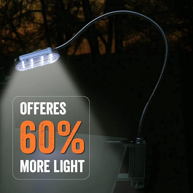 Yukon Glory™ Bright and Durable Magnetic LED Grill Light for Grilling and BBQ, Attaches Magnetically or with Built in Clamp, Long Flexible Gooseneck, Perfect for Blackstone Grills