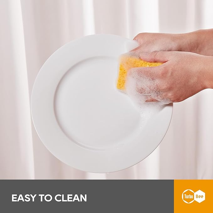 16 Pieces Plates and Bowls Sets, White Porcelain Dinnerware Sets, Ceramic Dishes Set Service for 4, White Kitchen Dinner Dining Ware Set