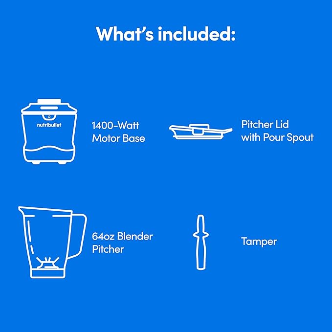 nutribullet SmartSense 5-speed, full-size blender, 1400 Watt- Matte Black