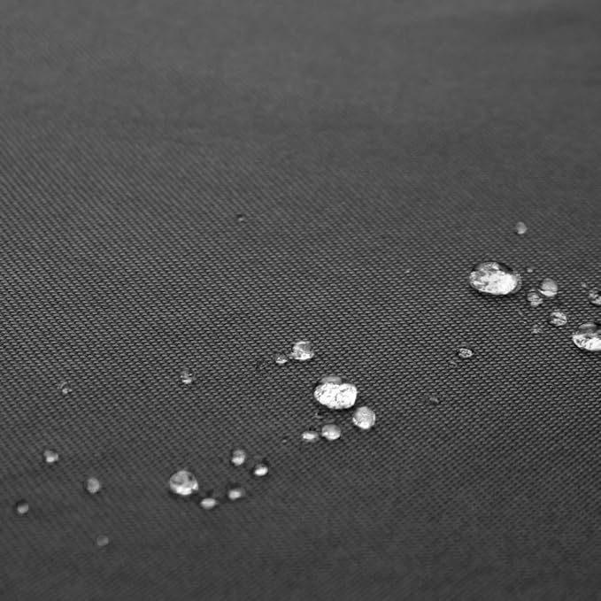 ULTCOVER 600D Tough Canvas Heavy Duty Square Patio Table and Chair Cover - Waterproof Outdoor General Purpose Furniture Covers 106 inch, Black