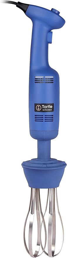 Commercial Electric Immersion Blender Hand held 6 Inch Removable Shaft, 6-Gallon capacity with single high speed (Whisk Attachment Only) - 220W and 270W Compatible