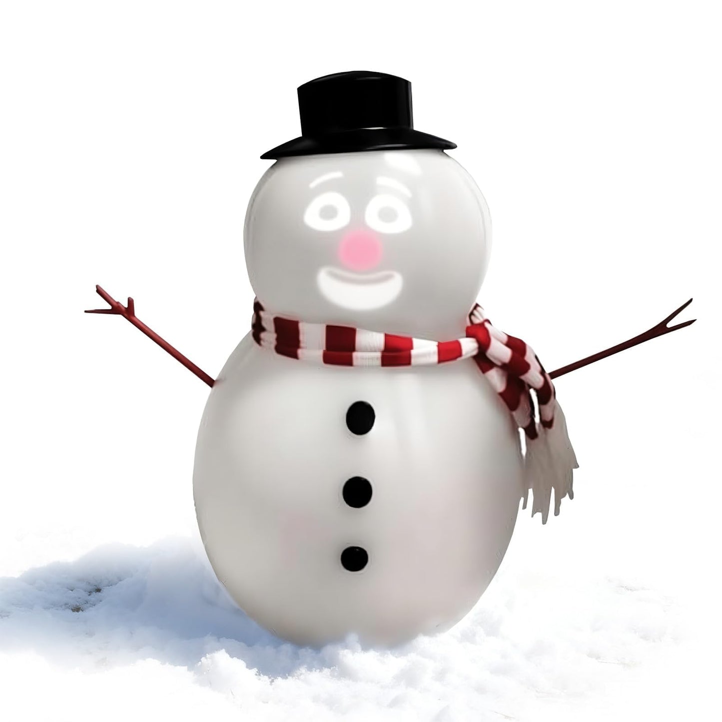 Nyrvexa Animated Talking Snowman,Singing,Talking,Dancing Interactive Blinking Snowman with Built-in Projector & Speaker -Plug'n Play Christmas Decoration, LED Facial Projection (USB/Battery Powered)