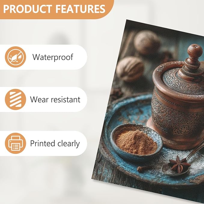 RPSIRVFO Painting Spices Oil Art Unframed Decor Spices with copper grinder Suitable for decorating bedrooms living rooms kitchens corridors bathrooms and dorm