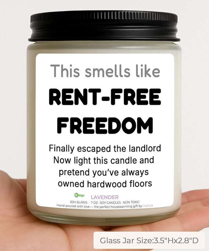 Housewarming Gifts New Home–7oz Lavender Candle, Cozy Aromatherapy Decor, Gift for Friends, Family & New Homeowners, House Essentials for New Home, New House Essentials by Joyqua, White