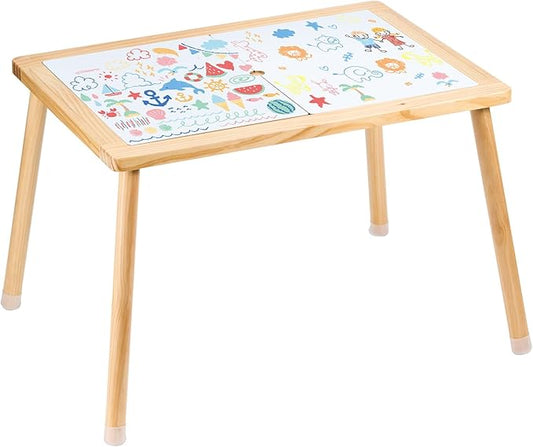 VEVOR Sensory Table for Toddlers, Kids Activity Table with Double-Sided Tabletop & Non-Slip Feet, Indoor/Outdoor Play Activity Table, Wooden Sensory Table for Drawing Studying, Ideal Gift for Boy Girl