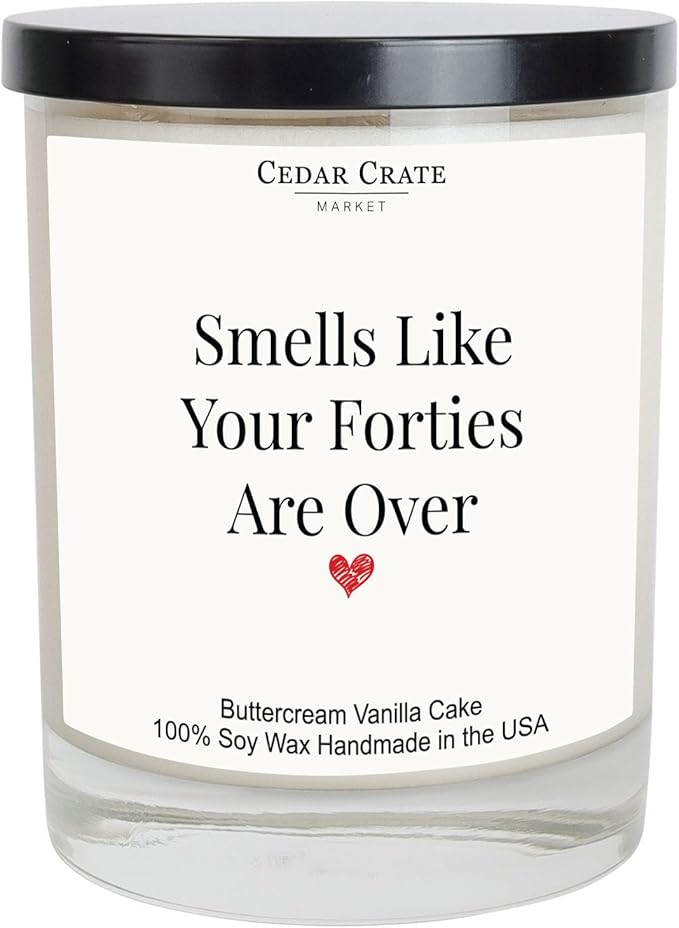 50th Birthday Gifts for Her - Best Ideas, Buttercream Vanilla Scented, 100% Soy Candle for Women, Friends, Wife, Sister, Mom, Grandma, Handmade Aromatherapy Candles Decoration