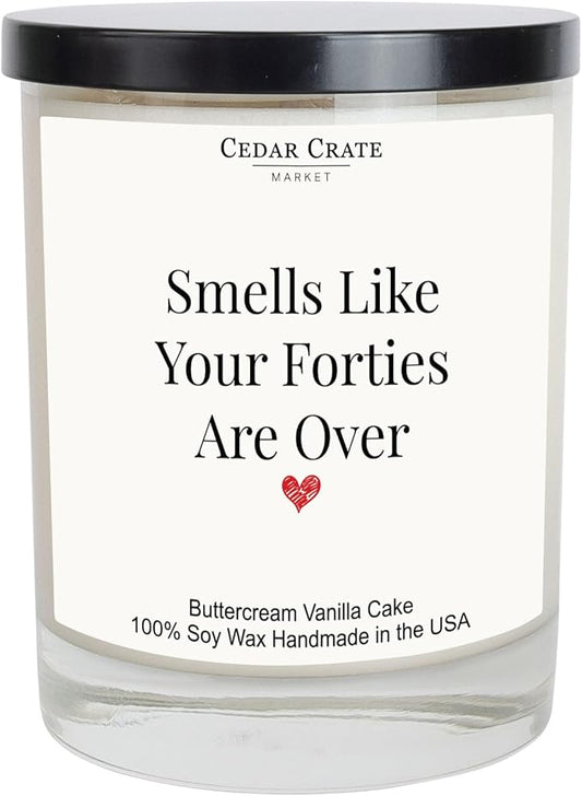50th Birthday Gifts for Her - Best Ideas, Buttercream Vanilla Scented, 100% Soy Candle for Women, Friends, Wife, Sister, Mom, Grandma, Handmade Aromatherapy Candles Decoration