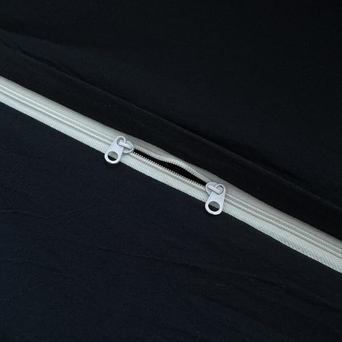 FACE TWO FACE Bedding Duvet Cover Set100% Washed Cotton Duvet Cover Linen Like Textured Breathable Durable Soft Comfy (California King, Tibetan Blue)