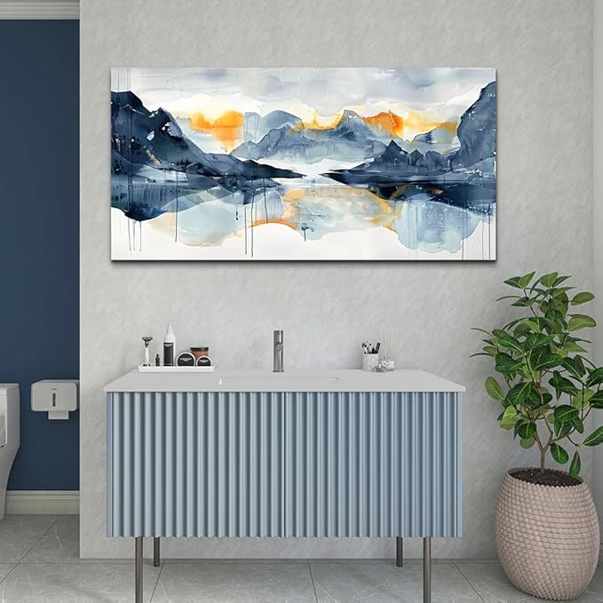 FUHAIHUA Large Canvas Wall Art For Living Room Home Decorations For Bedroom Office Wall Decor Abstract Watercolor Pictures Aesthetic Paintings Art Prints Contemporary Decor 30x60 In