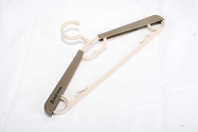 6-Pack Heavy Duty Plastic Extra-Wide Arm 15"-23" Suits Clothes Hangers with Swivel Hooks,Perfect for Coat,Jacket,Dress,Shirt,Trousers or Closet Space Saving,Grey&Tan