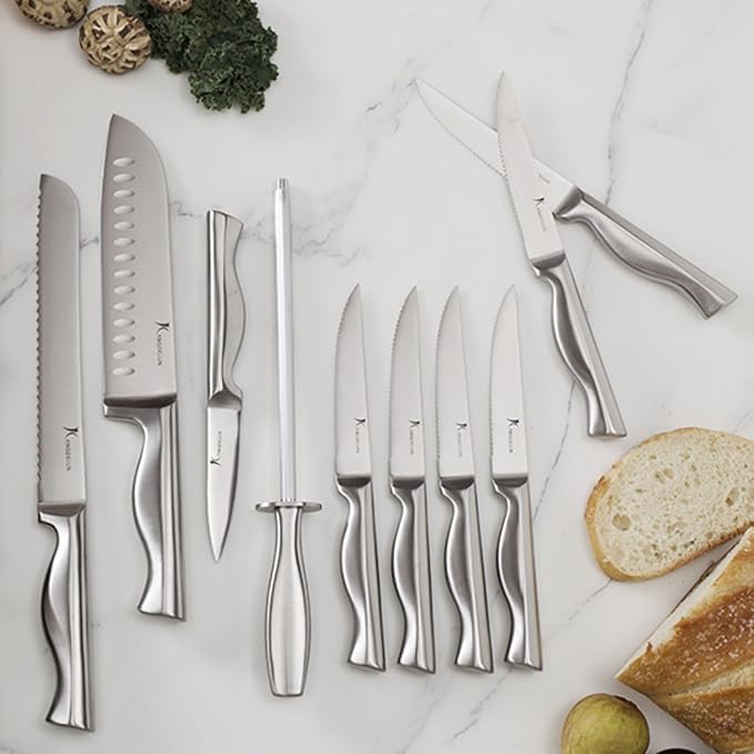 15-Piece Ultra Sharp Kitchen Knife Set with Wooden Block