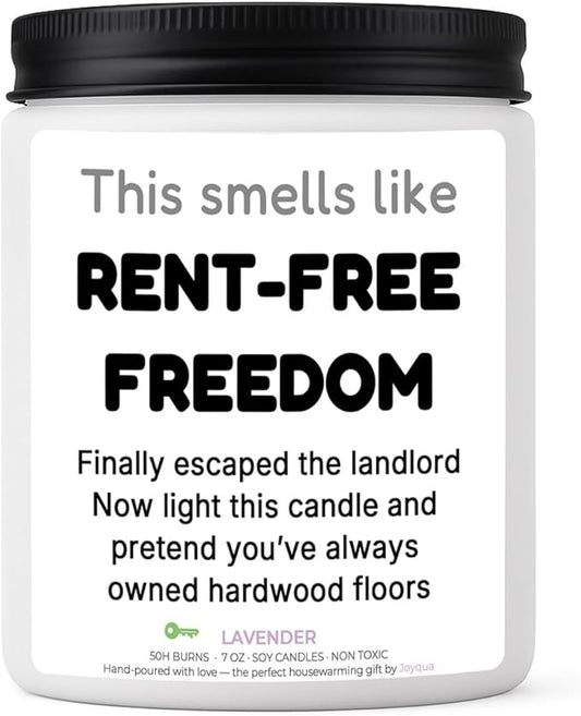 Housewarming Gifts New Home–7oz Lavender Candle, Cozy Aromatherapy Decor, Gift for Friends, Family & New Homeowners, House Essentials for New Home, New House Essentials by Joyqua, White