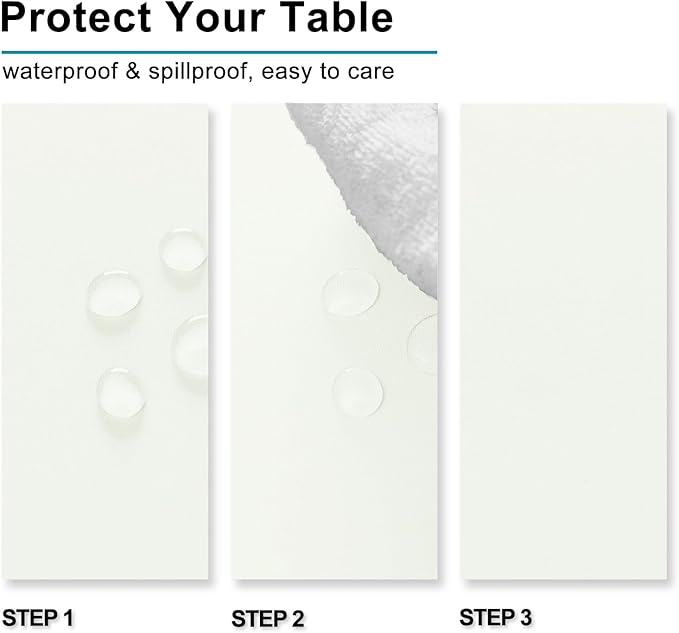 Hiasan Ivory Tablecloth for Rectangle Tables - Waterproof and Spillproof Washable Fabric Table Cloth for Dining Room Kitchen Party, 60 x 120 Inch