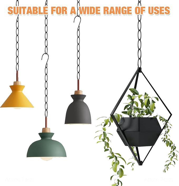 NiHome Clothing Chain Hangers 10-Pack for Home, Office & Travel, Metal Closet Organizer Space Saving Hangers with Safety Cap for All Garment Types, Wrinkle-Reducing 7-Loop Retractable Design (Black)