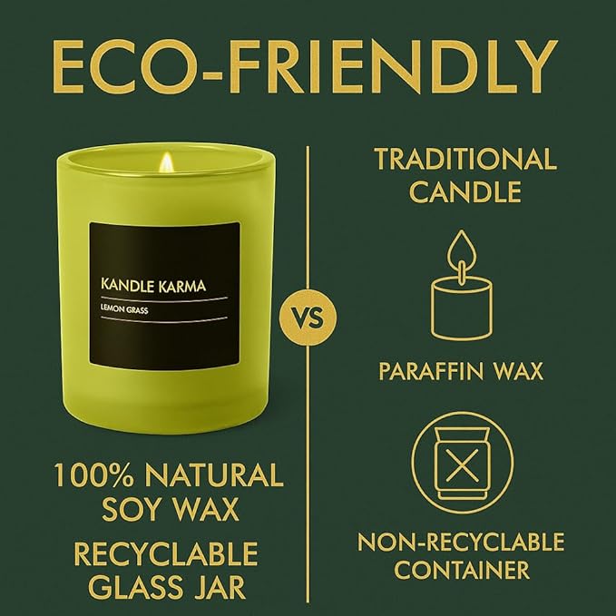 Luxury Soy Wax Candle, Lemongrass Scented Candle Gifts for Women, Non-Toxic, Highly Scented & Long Lasting Upto 35 Hours Burning Time Natural Large Aromatherapy Bathroom Candles: 250 Oz