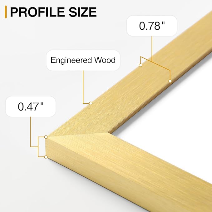 Vittanly Picture Frames Set of 10, Picture Frames Collage Wall Decor with Two 8x10, Four 5x7, and Four 4x6 Photo Frames, Gallery Wall Frame Set for Wall or Tabletop Display, Gold