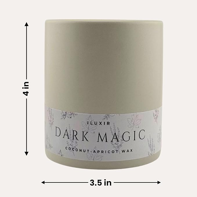 Eucalyptus Amber Musk Scented Candle – Bold Cologne-Inspired Luxury Aroma – Hand-Poured Coconut-Apricot Wax, Long-Lasting Burn, Phthalate-Free (13 oz, Gift Box) – Dark Magic