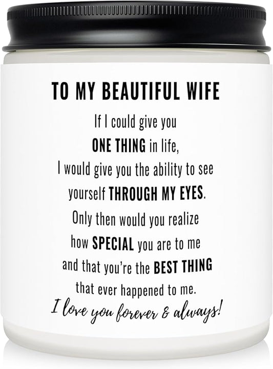 Gifts for Wife, Anniversary, Birthday Day Gifts for Wife from Husband, Mother's Day, Romantic Valentine's Gift, Just BecauseGifts for Her, Christmas, to My Wife Scented Candle