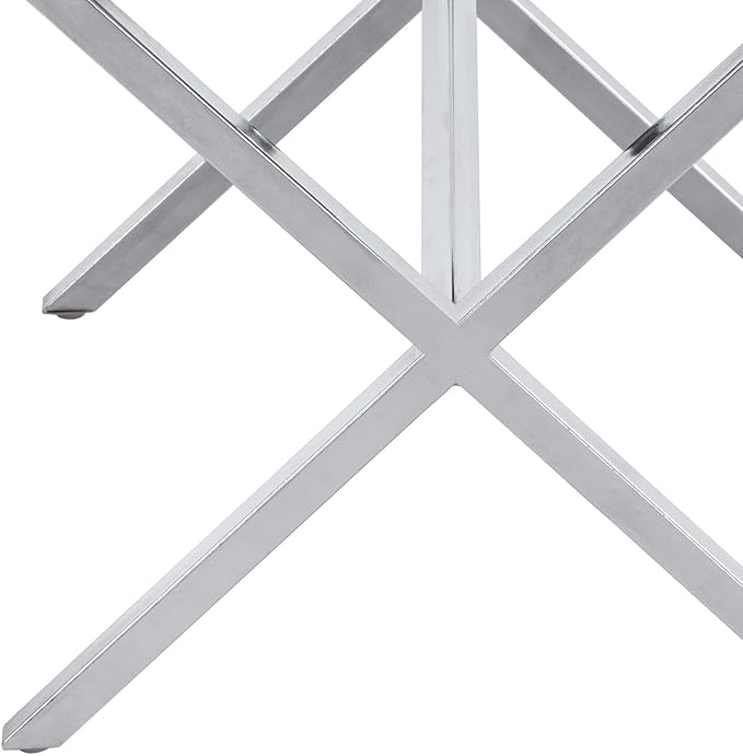 DUHOME Vanity Stool,Modern PU Leather Ottoman Stool Chair for Vanity Bench with Metal X Legs, Rectangle Makeup Stools Padded Foot Rest Ottoman for Makeup Room, Living Room, Bathroom,White