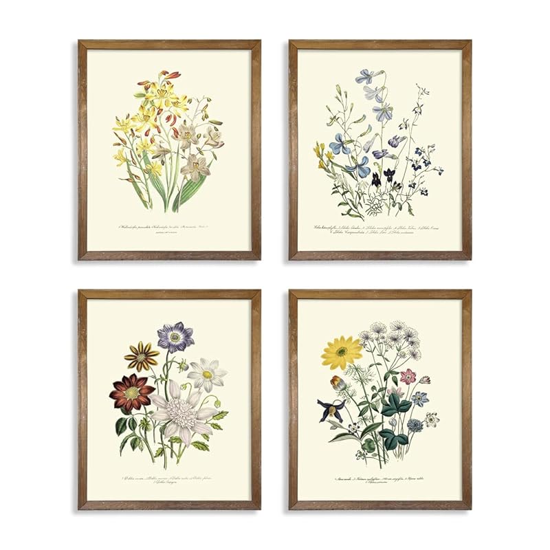 Rustic Modern French Country Cottagecore Wall Art - Primitive Green Magnolia Leaves Pictures Gallery Gift - Farmhouse Plant Botanical Floral Kitchen Room Decor - Watercolor Vintage Flower Poster Print