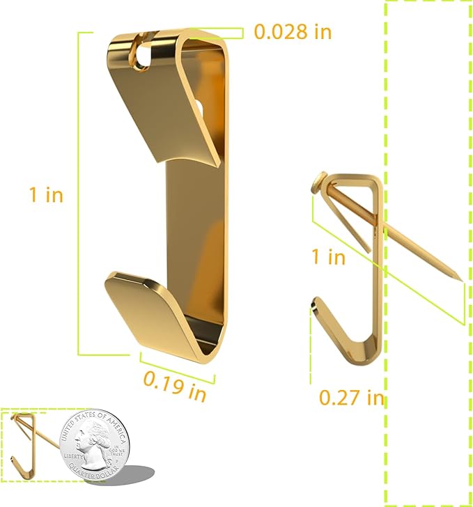 Picture Hangers, Picture Hooks for Hanging Pictures 30LB Frame Hooks Picture Hangers Heavy Duty Hardware Hanger Kit 50Pcs Wooden Wall Painting Hangers Hooks and Nails for Pictures