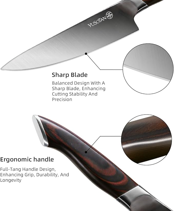 5-Piece Knife Set Professional Kitchen Knife Set Ultra Sharp High Carbon Stainless Steel Chef Knife Set for Kitchen Japanese Cooking Knife with Gift Box