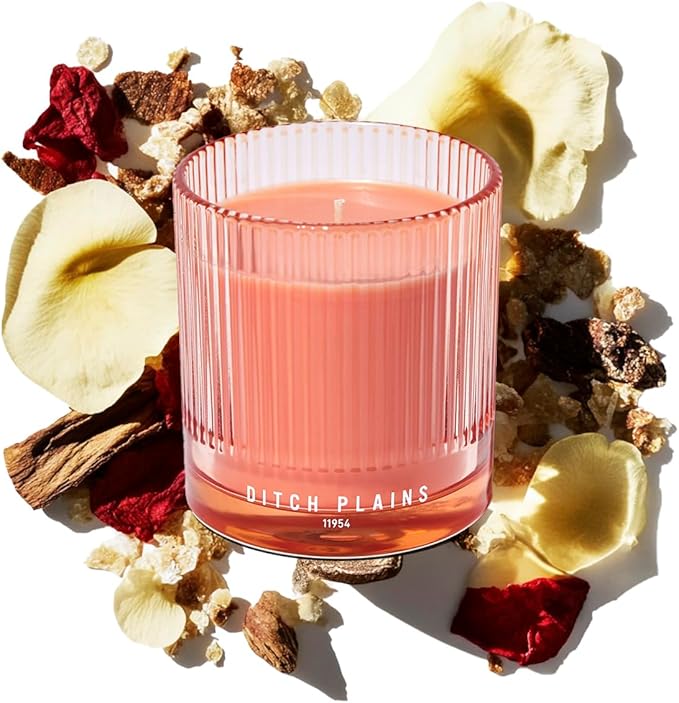 Ditch Plains Scented Candle by Snif, Neroli and Cedarwood, 50+ Hours, 100% Cotton Fiber Wicks, Soy Wax Blend, Non-Toxic, Vegan, 8.5 oz