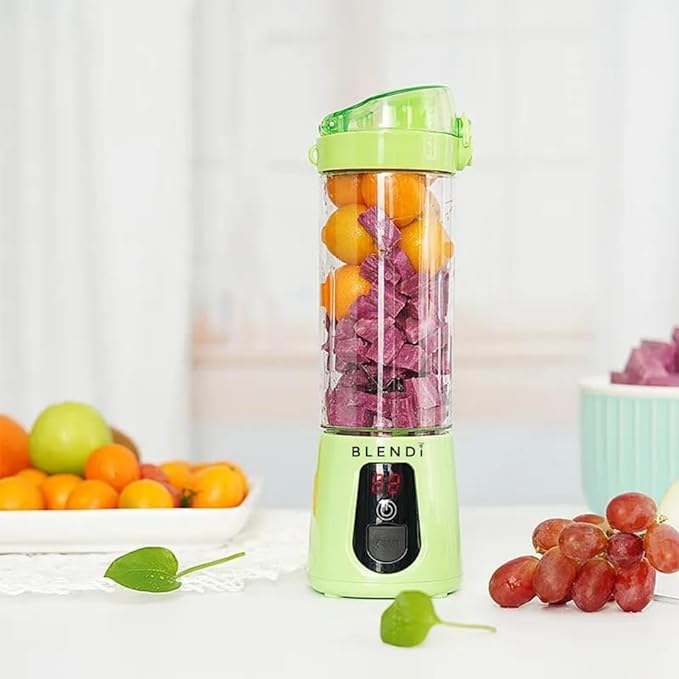BLENDi Lite Portable Blender (17oz) – USB Rechargeable, Powerful 70W Motor for Smoothies, Protein Shakes & More – Compact, Travel-Friendly & BPA-Free (Lime)