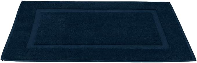 DAN RIVER Classic Bath Mat - Blue Opal, 100% Ring Spun Cotton, Pack of 2, 21x34 inches, 800 GSM, Non-Slip, Absorbent, Quick Drying, Machine Washable Bathroom Floor Mats for Shower, Kitchen & Bath