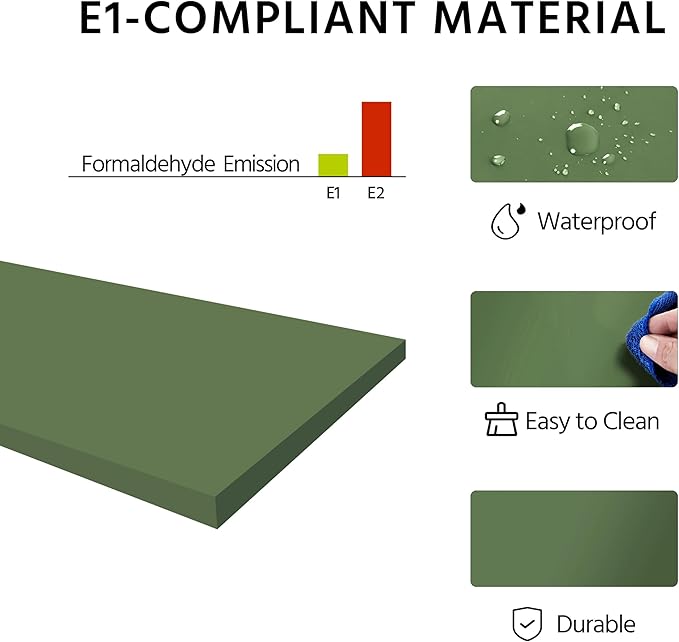 Yaheetech Wooden Bathroom Floor Cabinet, Side Storage Organizer Cabinet with 4 Drawers and 1 Cupboard, Freestanding Entryway Storage Unit Console Table, Bathroom Furniture Home Decor, Green