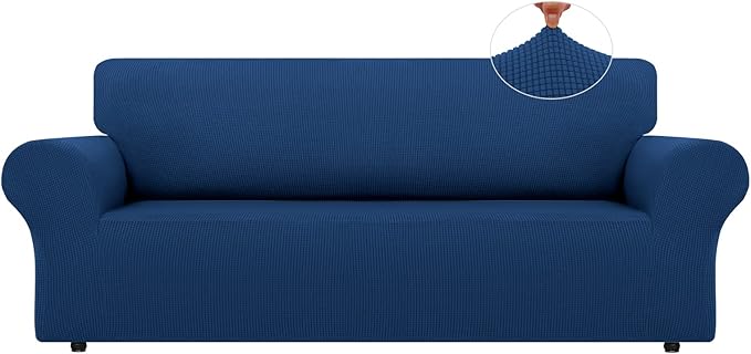 LURKA Stretch Oversized Sofa Slipcovers 1 Piece Couch Covers for 3 Cushion Couch Sofa Furniture Protector Full Sofa Covers with Elastic Bottom for Kids and Pet (X-Large,Royal Blue)