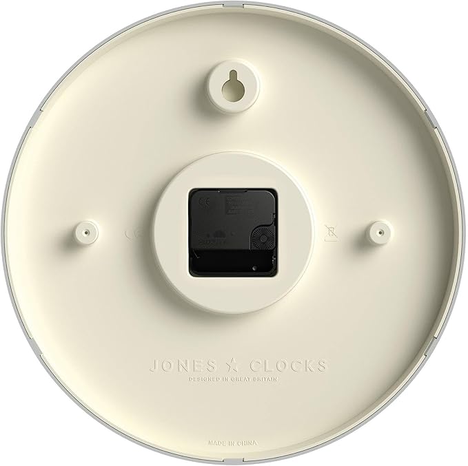 JONES CLOCKS® Studio Wall Clock | Modern Round Clock | 12 inch | Dark Navy Blue | Easy to Read Numbers | Versatile Design for Kitchen, Living Room or Office