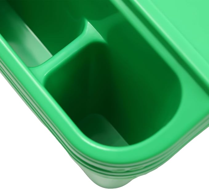 6 Pcs Kids Lap Desk Tray, Plastic Breakfast Lap Desk Trays with Side Pockets and Slot, Portable Lap Table Snack Tray for Eating, Writing, Drawing, Game, 19.69" L x 9.84" W x 7.1" H (3 Colors)