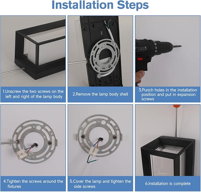 FUPE Outdoor Wall Lights LED 3 Color Outdoor Light Fixture Wall Mount Exterior Lights 2100Lm IP65 Exterior Wall Sconce,Rustproof Sconce with Double Shade,Matte Black Light for Porch 1 Pack